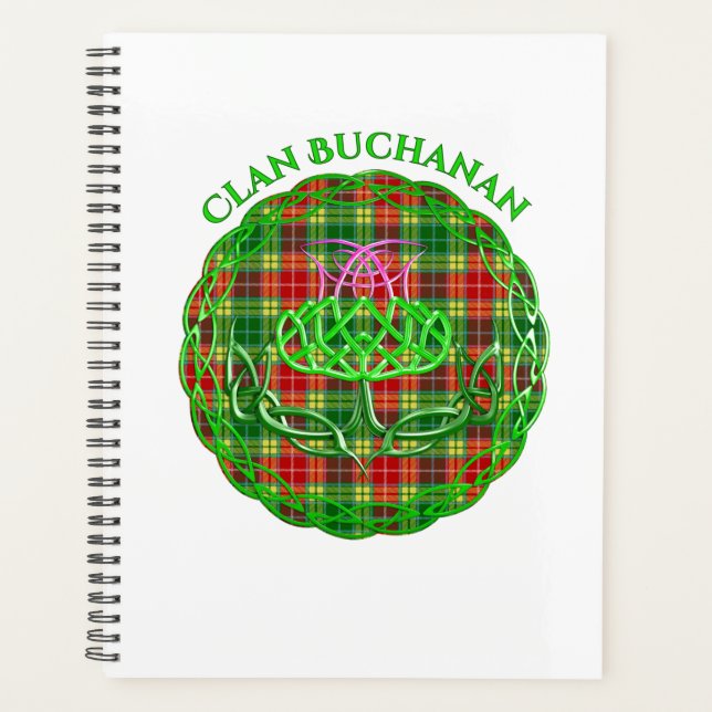 Buchanan Scottish Tartan Celtic Thistle Planer (Vorderseite)