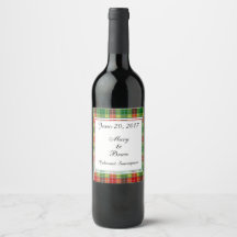 Buchanan Scottish Wedding Wine Label
