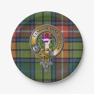 Buchanan Tartan & Abzeichen Pappteller