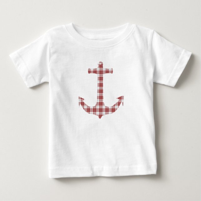 Buchanan Tartan Kariert Anchor Baby T-shirt (Vorderseite)