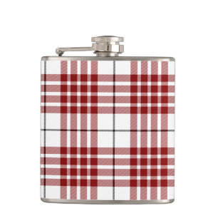 Buchanan-Tartan Rot-Weiß-Karo Flachmann