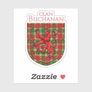 Buchanan Tartan Scottish Plaid Lion Rampant Aufkleber