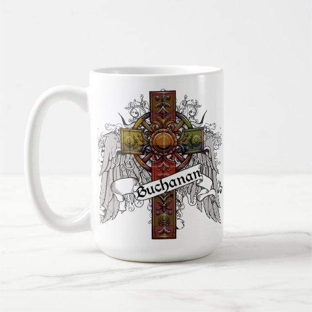 Buchanantartan-Kreuz Kaffeetasse (Links)