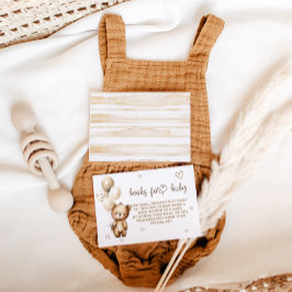 Buchanfrage Bear Beige Light Brown Simple Boho Begleitkarte