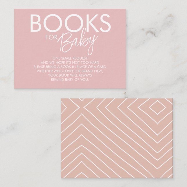 Buchanfrage für Boho Pink und Blush Begleitkarte (Vorne/Hinten)