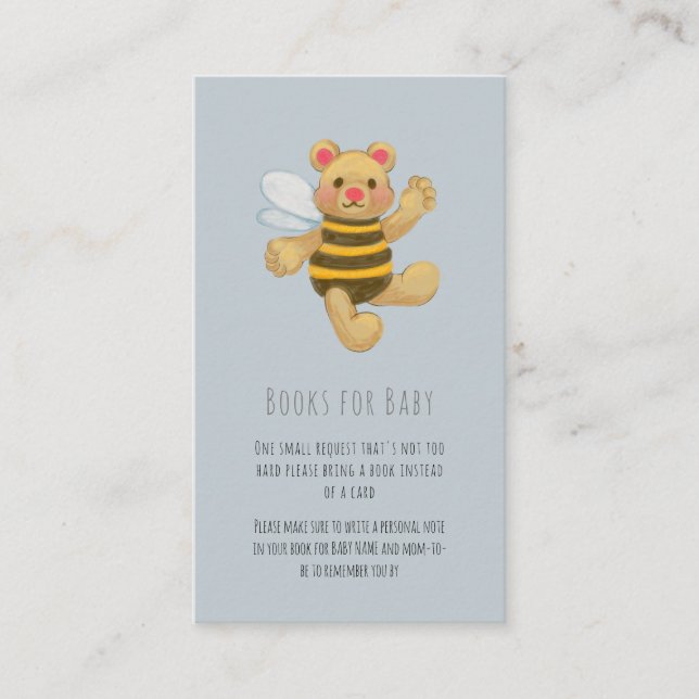 Buchanfrage für das Baby Bee Baby Begleitkarte (Vorderseite)