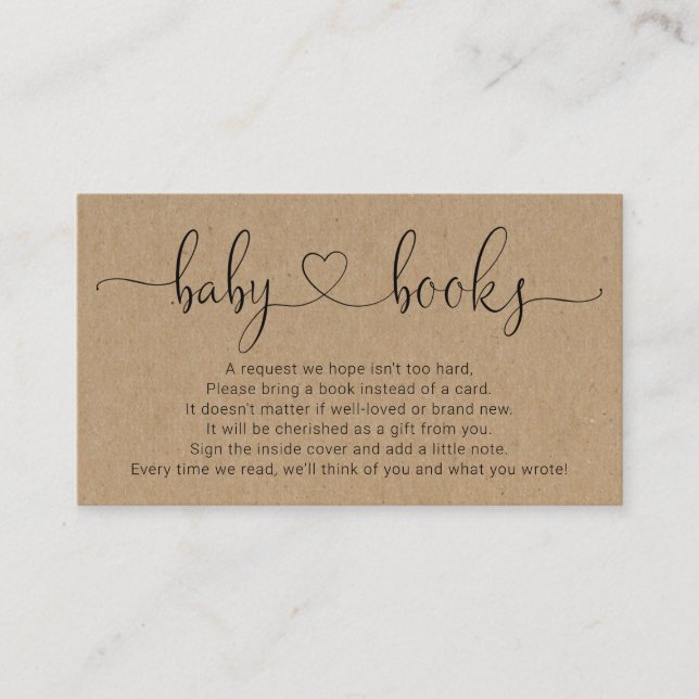 Buchanfrage für eine Einladung zur Kinderdusche -  (Vorderseite)