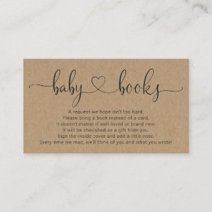 Buchanfrage für eine Einladung zur Kinderdusche - 