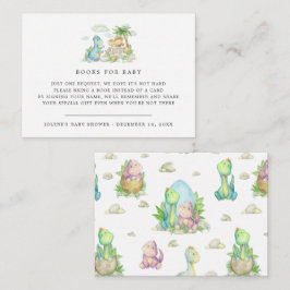 Buchanfrage | Little Dinosaur Baby Dusche Begleitkarte