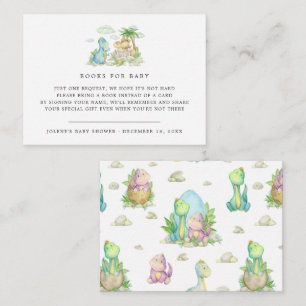 Buchanfrage Little Dinosaur Baby Dusche Begleitkarte