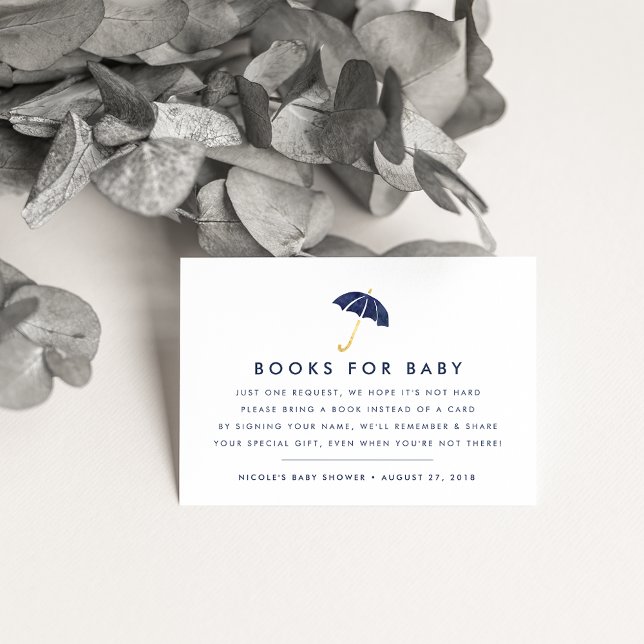 Buchanfrage | Navy Baby Showingkarte Begleitkarte (Von Creator hochgeladen)