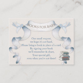 Buchanfrage Vintage Beförderung Ivory Blue Gingham Begleitkarte