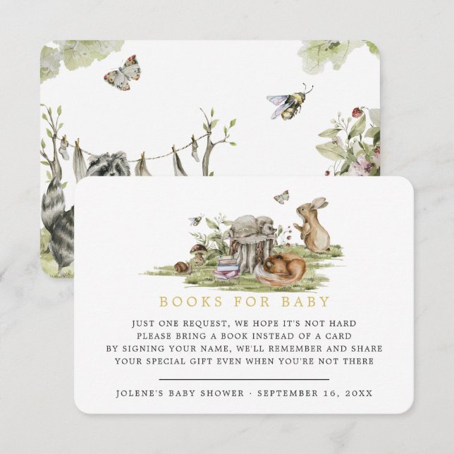 Buchanfrage | Waldtiere aus Picnic Forest Animals Begleitkarte (Vorne/Hinten)