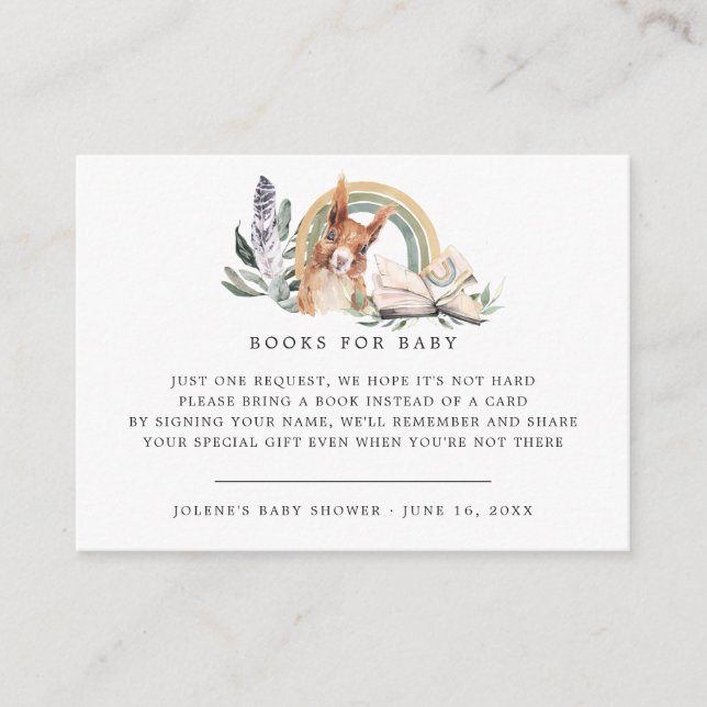 Buchanfrage | Waldtiere Begleitkarte (Vorderseite)