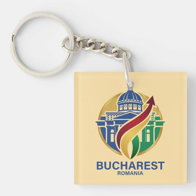 Bucharest Romania Eastern European Schlüsselanhänger (Vorderseite)