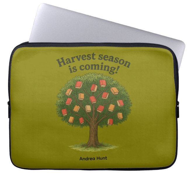 Buchbaum „Erntezeit“ Laptopschutzhülle (Vorderseite)