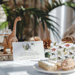 Buchbestellung Kleine Dinosaurier-Babyparty Begleitkarte