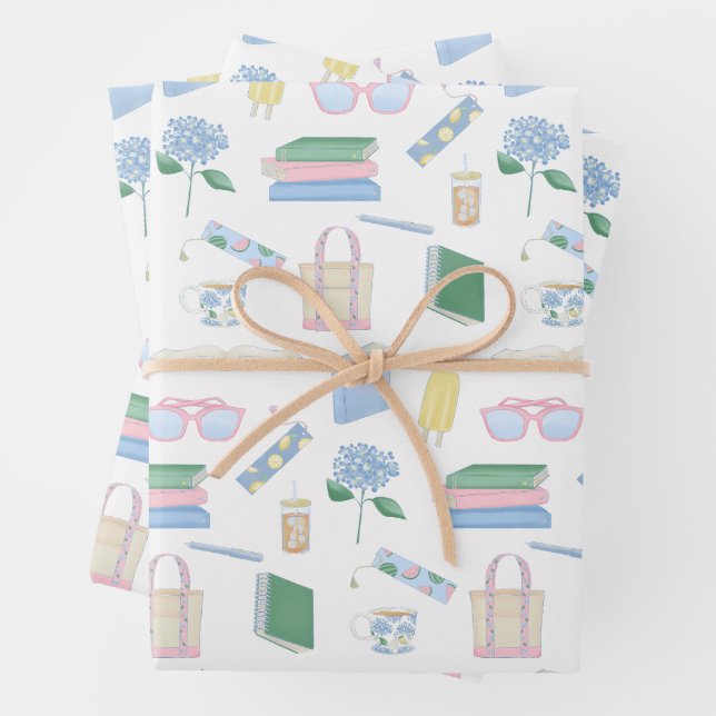 Buchclub an der Küste, Herausforderung Sommerlesen Geschenkpapier Set (Beispiel)