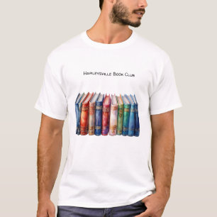 Buchclub Anpassbarer Text Hardcover-Bücher T-Shirt