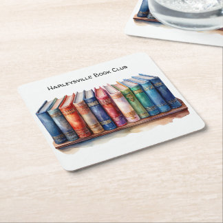 Buchclub individuell anpassbarer quadratischer Kaf Rechteckiger Pappuntersetzer