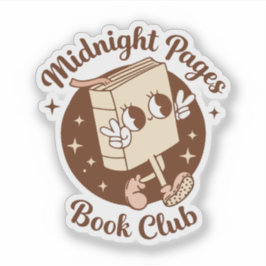 Buchclub midnight pages aufkleber
