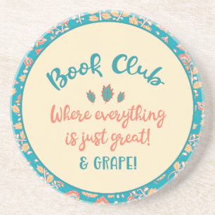 Buchclub Mitglied Funny Weinangebot Getränkeuntersetzer