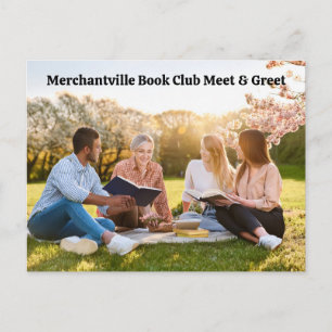 Buchclub-Offene-Einladung Anpassbar Postkarte