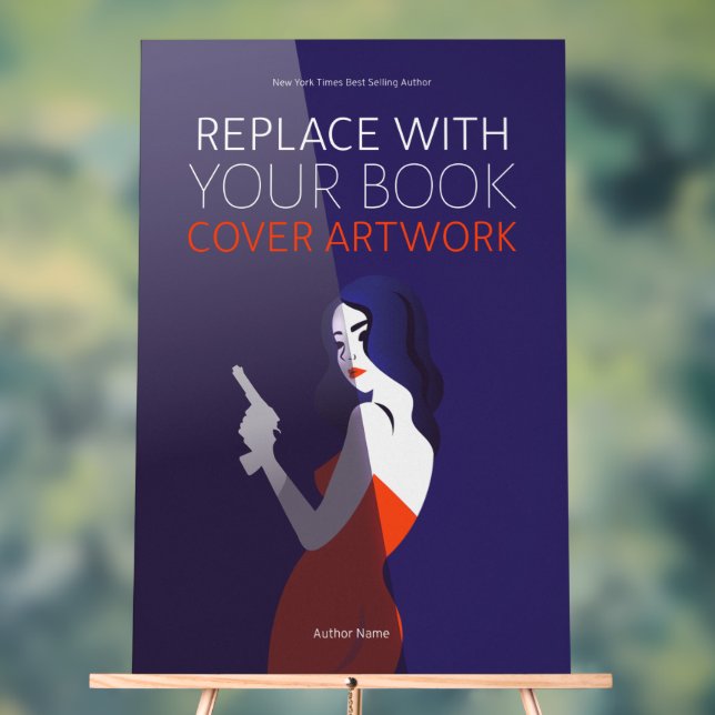 Buchdeckerwerk | Autor Werbeaktion Easel Acrylschild (Neutral)