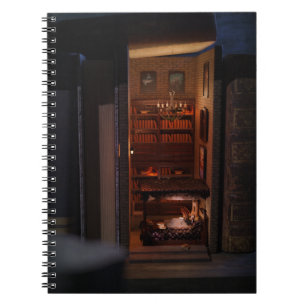 Buchdiorama - Lesen im Bett Notizblock