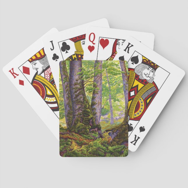 Buche Bäume im Wald (Wald) (Paul Ranson) Spielkarten (Rückseite)