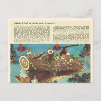 Buche de Noel, Weihnachtsklotz Feiertagspostkarte