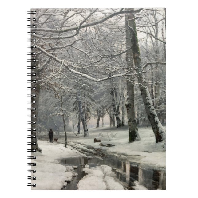 Buche Forest, Winter von Anders Andersen-Lundby Notizblock (Vorderseite)
