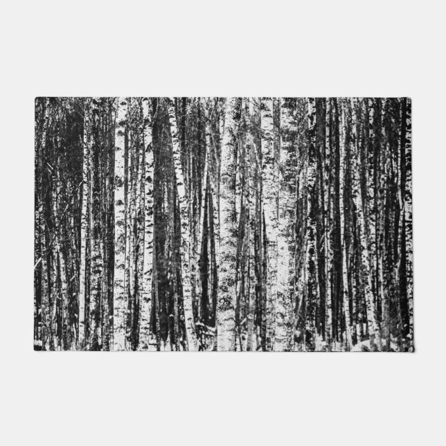 Buche, weiß und Holzkohle, grau/grau Fußmatte (Vorderseite)
