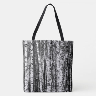 Buche, weiß und Holzkohle, grau/grau Tasche