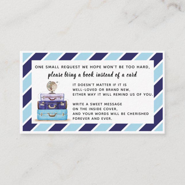 Buchen anstelle der Karte Blue Insert (Vorderseite)