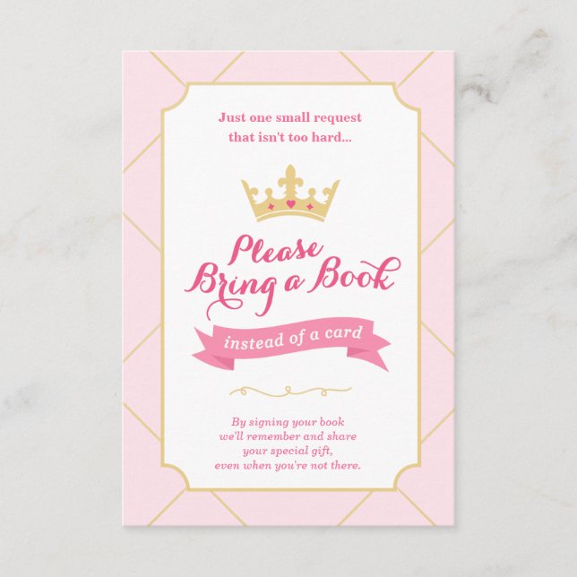 Buchen anstelle einer Karte | Princess Baby Shower (Vorderseite)