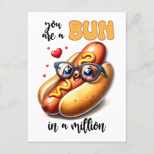Buchen in einem Million Hotdog Punny Funny Valenti Postkarte