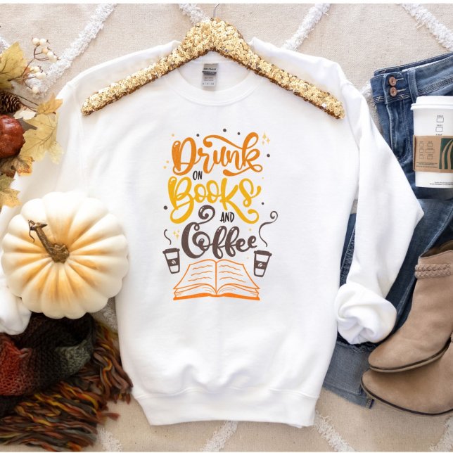 Buchen, Leser, Lover Geschenk buchen, Kaffee Lover Sweatshirt (Von Creator hochgeladen)