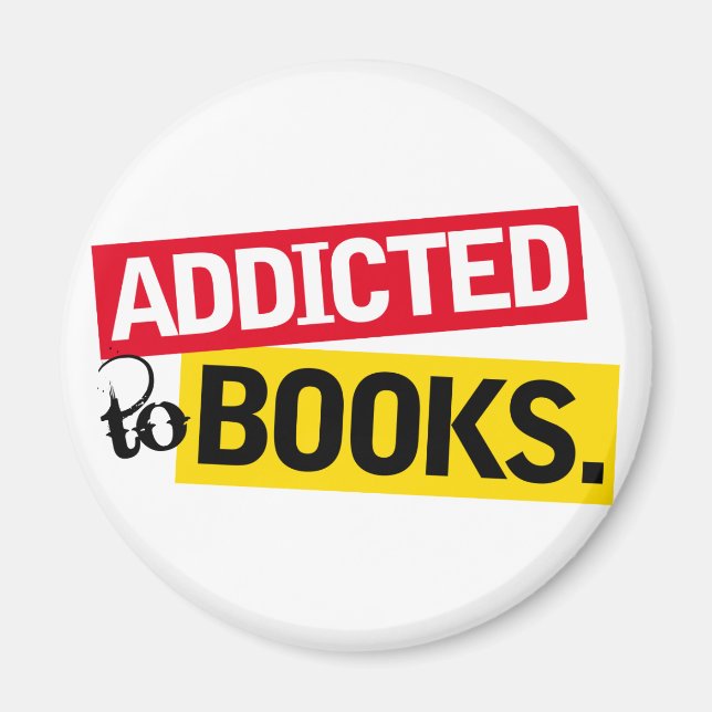 Buchen Sie Addict Funny Reading Geschenk Magnet (Vorne)