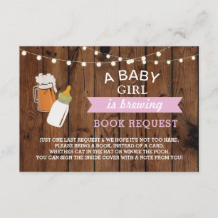 Buchen Sie Beer Baby Shower Girl Flasche Holz Einladung