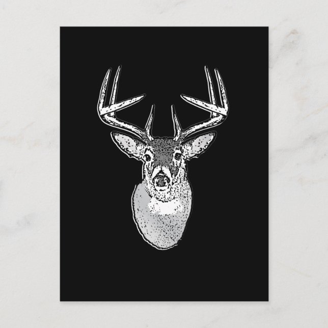 Buchen Sie bei Schwarz-weißen Schwanz Deer Classic Postkarte (Vorderseite)