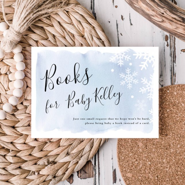 Buchen Sie Blue Snowflakes Bücher für Baby Begleitkarte (Von Creator hochgeladen)