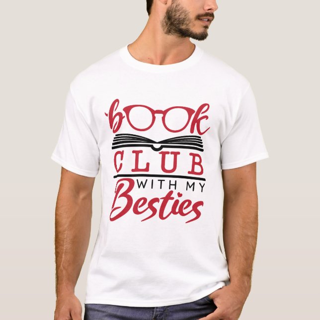 Buchen Sie Club mit meinen Besties T-Shirt (Vorderseite)