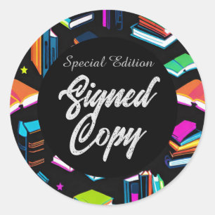 Buchen Sie es farbenfroh 2 Runder Aufkleber