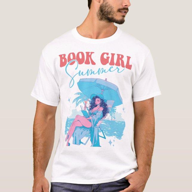 Buchen Sie Girlie Summer Retro Beach Cocktail Chil T-Shirt (Vorderseite)