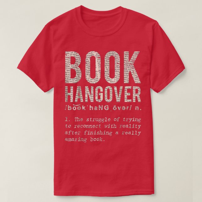 Buchen Sie Hangover für Buchverliebte Buchtitel Wu T-Shirt (Design vorne)
