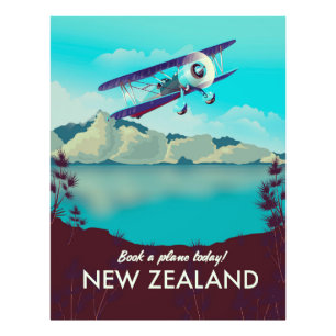 Buchen Sie heute ein Flugzeug! Neuseeland Fotodruck