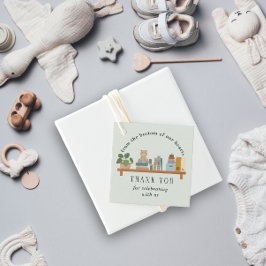 Buchen Sie ihre Shelf Baby Dusche Grün neutral Geschenkanhänger