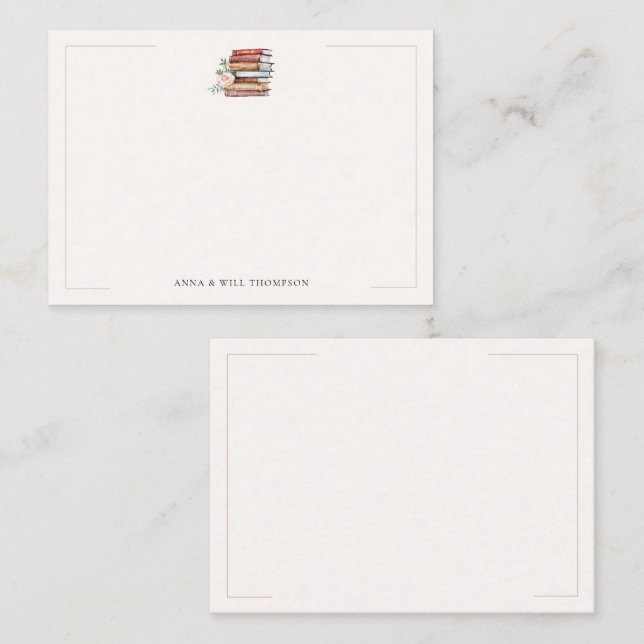 Buchen Sie jetzt buchbar Neues Kapitel Chic Weddin Mitteilungskarte (Vorne/Hinten)