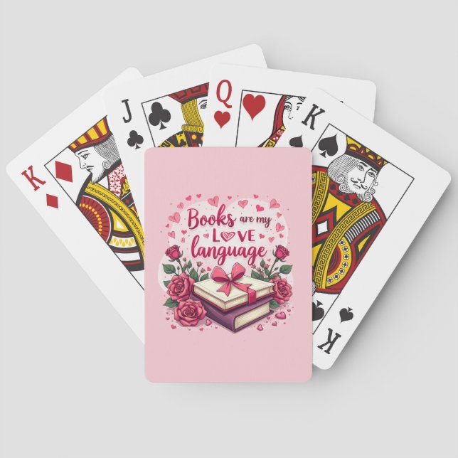 Buchen Sie Lover Valentine Romantic Reading Ästhet Spielkarten (Rückseite)